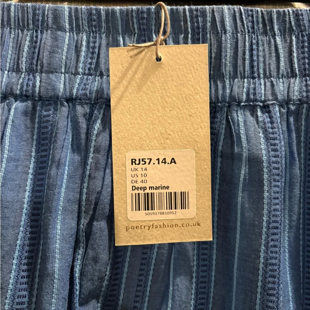 POETRY LONG STRIPED SKIRT FINE COTTON SZ 10 - Picture 6 of 6